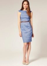 Linen sheath dress