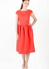 Cotton dress Tatyanka from red calico