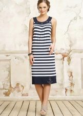 Marine Style Midi Dress