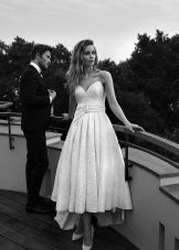 A-line short wedding dress