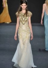 Dress mermaid with gold decor