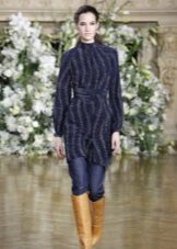 Woolen dress with jeans