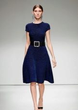 A-Line Wool Dress Blue