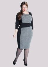 Woolen dress for full two-tone