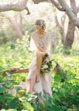 Dress in the style of boho wedding light