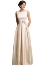 elegant satin floor dress