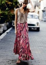 long summer chiffon skirt