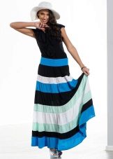 skirt with wide color stripes