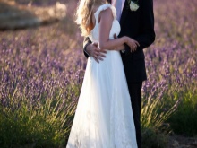 Wedding dress for a lavender celebration