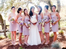 Lavender dresses at the wedding