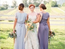 Lavender dresses at the wedding