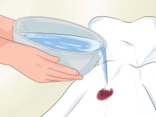 Remove stains from a wedding dress