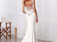 Wedding dress with semi-nude srpina