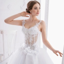 Wedding dress in the style of Madonna