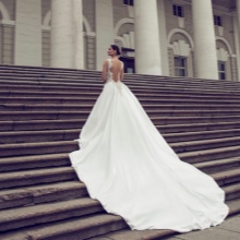 Wedding dress with a long train of 2016 by Nurit Hen