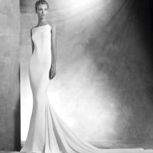 Wedding dress in the style of minimalism from the Pronias 2016