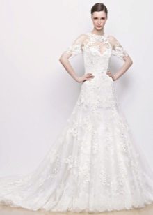 Openwork wedding dress