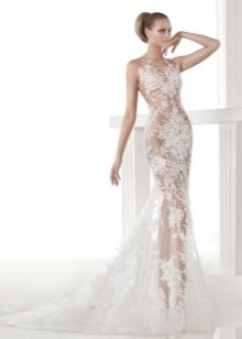 Lace Straight Bridal Gown by Pronovias