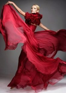 original red wedding dress