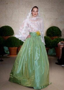 Original green wedding dress