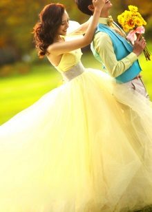 yellow wedding dress