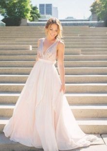 Pink wedding dress