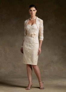 Knee Length Pencil Wedding Dress