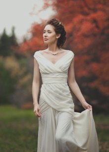 Autumn wedding dress in Provence style