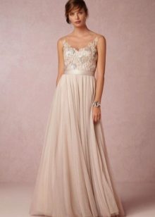 Beige Provence Wedding Dress