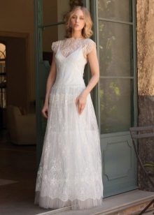 Wedding dress in Provence style with straps