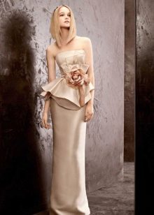 Wedding dress cream with basky