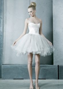 Short wedding dress with tutu skirt