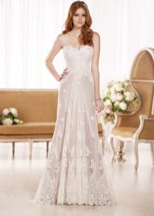 Straight lace wedding dress