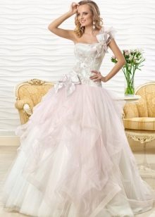 Pink wedding dress from Oksana Mucha