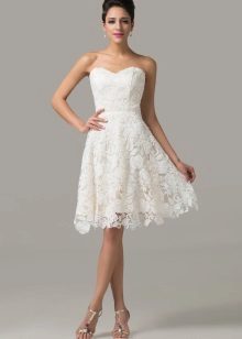 Short inexpensive wedding dress