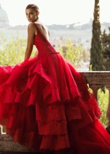 Wedding dress from Alessandro Angelozzi red