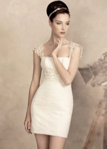 Wedding dress with a high waistline for a sand figure