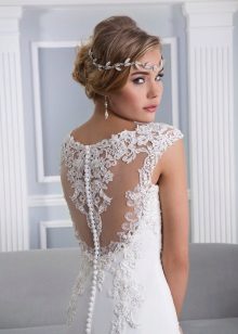 Lace back in a wedding dress