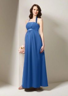 Indigo maternity evening dress