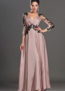 Evening dress with maternity lace