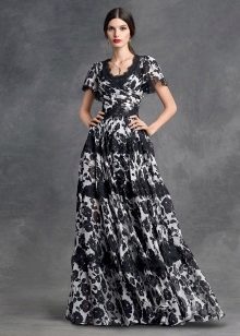 Evening dress with a floral print from Dolce & Gabbana