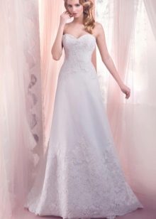 Wedding dress straight with lace