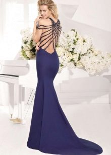 Evening dress with an open back Tarik Ediz to the floor