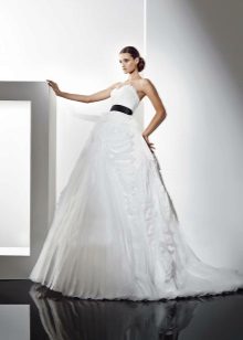 Magnificent Black Belt Wedding Dress