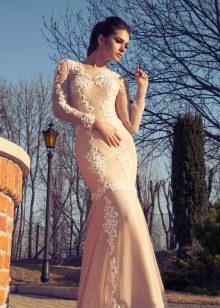 Lace wedding dress from the collection of Crystal Desing 2014