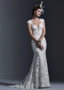 Wedding dress in retro lace style