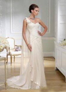 Greek style wedding dress with batto