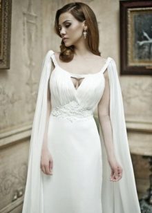 Greek style wedding dress with sleeves