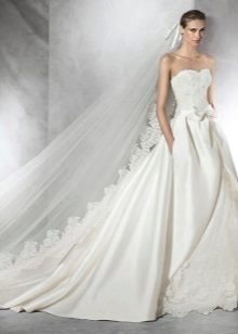 Wedding dress with lace by Pronovias