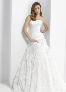 Wedding dress with lace skirt 2016